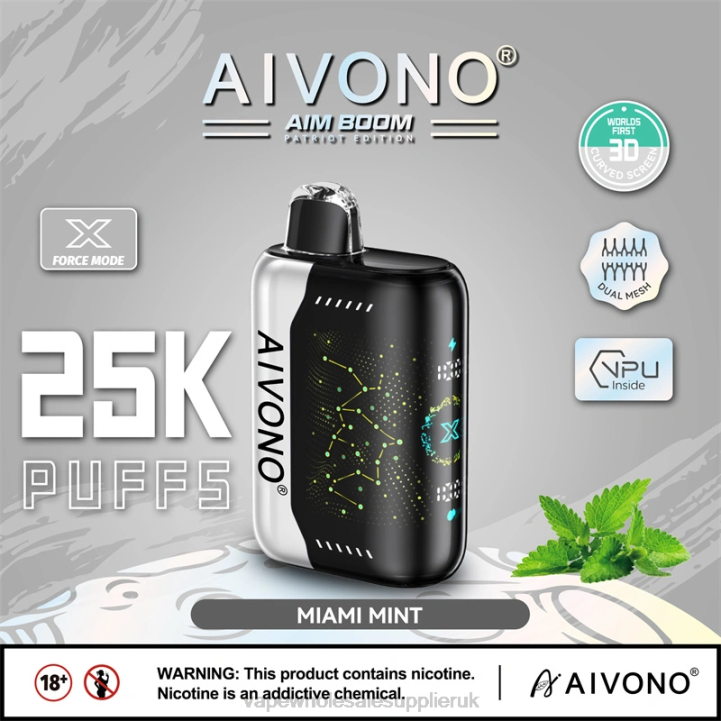 Aivono AIM BOOM 25000 Miami Mint - LRB4349 Vape Wholesale Supplies