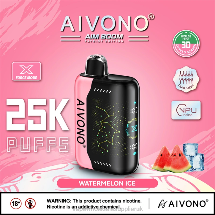 Aivono AIM BOOM 25000 Watermelon Ice - LRB4353 Vape Wholesale Supplier