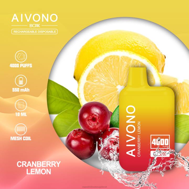 Aivono AIM BOXX 4000 Cranberry Lemon - LRB4218 Vape Wholesale Supplier