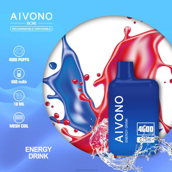 Aivono AIM BOXX 4000 Energy Drink - LRB4225 Vape UK Wholesale