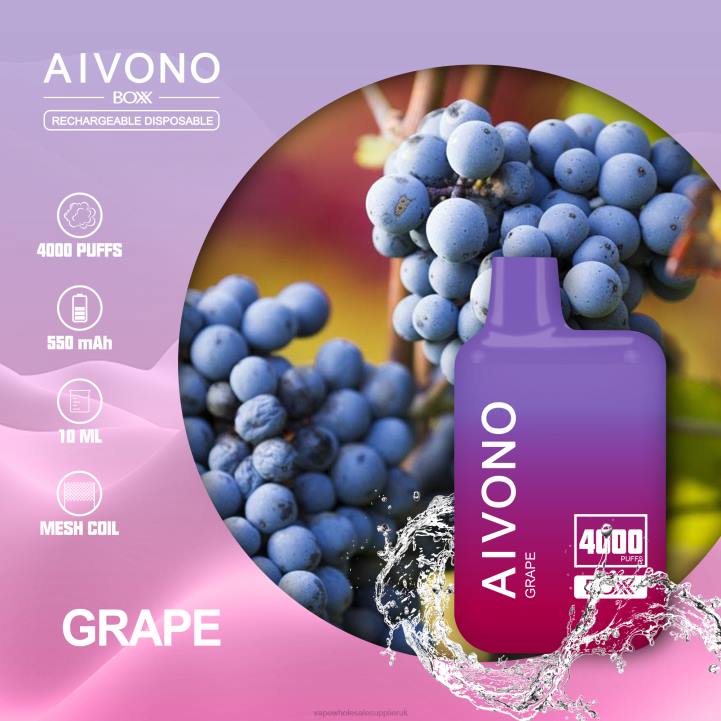 Aivono AIM BOXX 4000 Grape - LRB4213 Vape Wholesale Birmingham