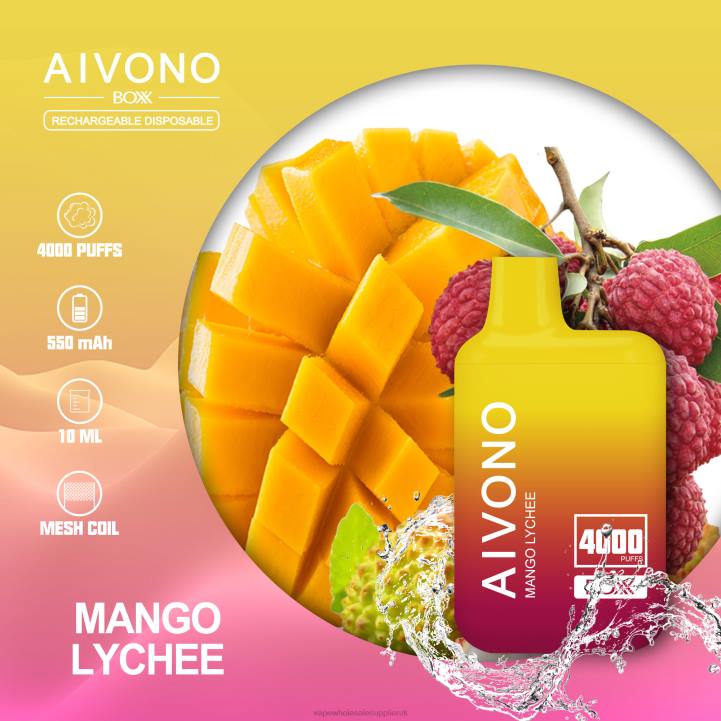 Aivono AIM BOXX 4000 Mango Lychee - LRB4216 Vape UK Wholesale