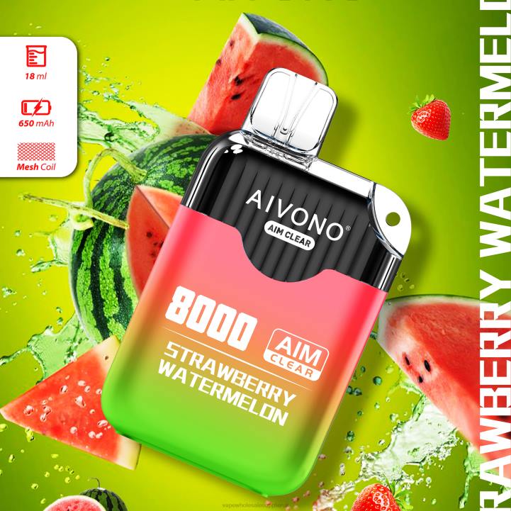 Aivono AIM CLEAR 8000 Strawberry Watermelon - LRB4208 Vape Wholesale UK