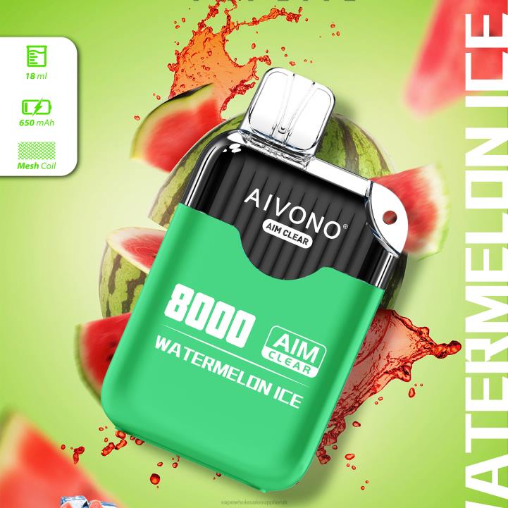 Aivono AIM CLEAR 8000 Watermelon Ice - LRB4204 Vape Wholesale Birmingham