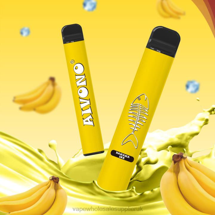 Aivono AIM FISHBONE 600 Banana Ice - LRB4276 Vape Wholesale Birmingham