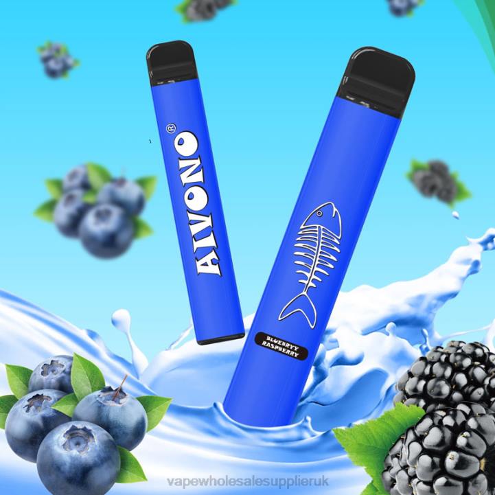 Aivono AIM FISHBONE 600 Blueberry Raspberry - LRB4281 Vape Wholesale Supplier