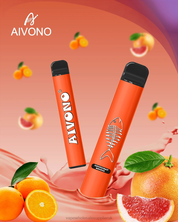 Aivono AIM FISHBONE 600 Grapefruit Orange - LRB4280 Vape Wholesale UK