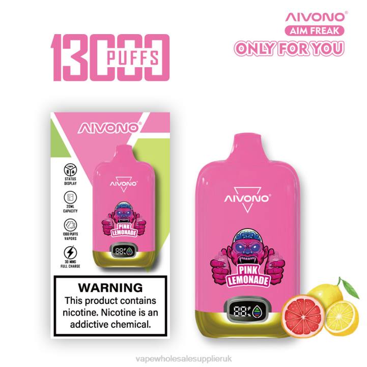 Aivono AIM FREAK 13000 Pink Lemonade - LRB4249 Vape Wholesale Birmingham