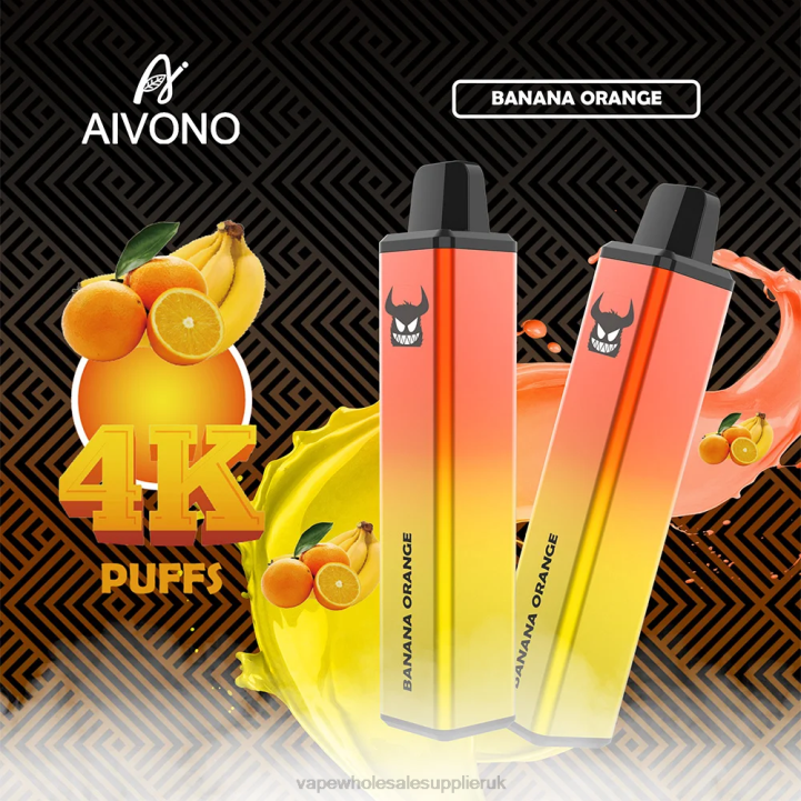 Aivono AIM FREAK 4000 Banana Orange - LRB4258 Vape Wholesale Birmingham