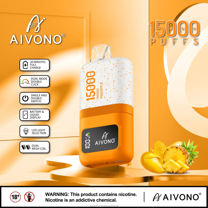 Aivono AIM magic 15000 Mango Pineapple - LRB469 Vape Wholesale Birmingham