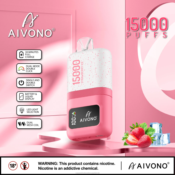 Aivono AIM magic 15000 Strawberry Ice - LRB471 Electronic Cigarette Wholesale