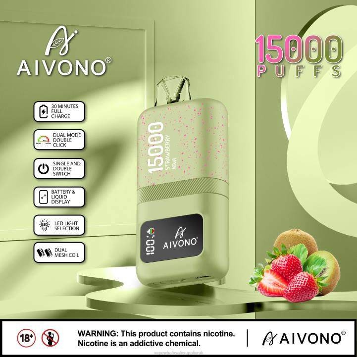 Aivono AIM magic 15000 Strawberry Kiwi - LRB463 Vape UK Wholesale