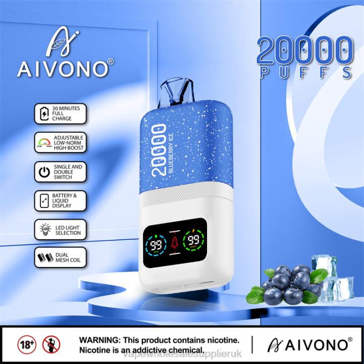 Aivono AIM magic 20000 Blueberry Ice - LRB473 Vape Wholesale UK