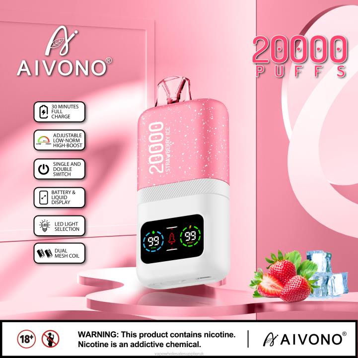 Aivono AIM magic 20000 Strawberry Ice - LRB474 Vape Wholesale Supplier