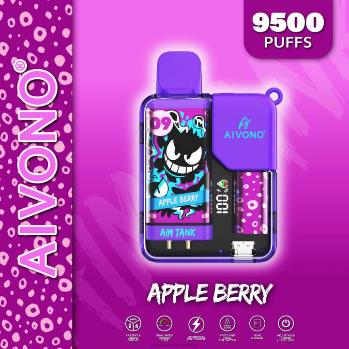 Aivono AIM TANK 9500 Apple Berry - LRB443 Vape Wholesale Supplies