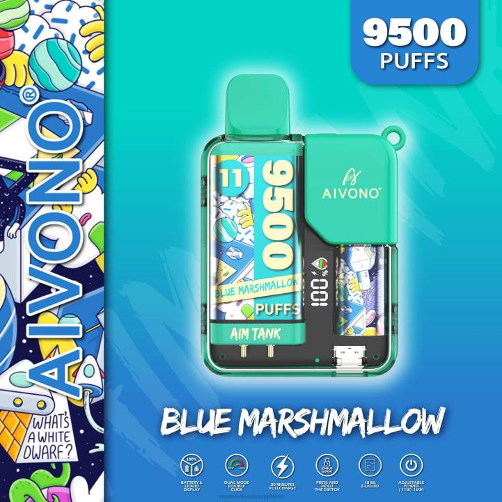 Aivono AIM TANK 9500 Blue Marshallow - LRB442 Vape Wholesale Birmingham