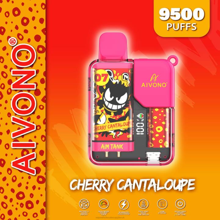 Aivono AIM TANK 9500 Cherry Cantaloupe - LRB445 Vape UK Wholesale