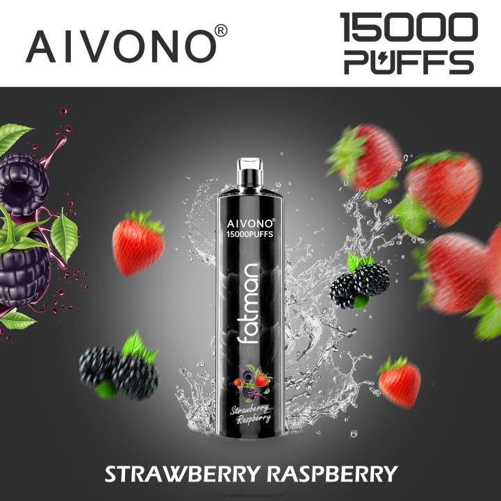 Aivono FATMAN 15000 Strawberry Raspberry - LRB415 Vape Wholesale Birmingham