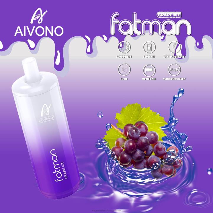 Aivono FATMAN 6800 Grape Ice - LRB424 Vape Wholesale Birmingham