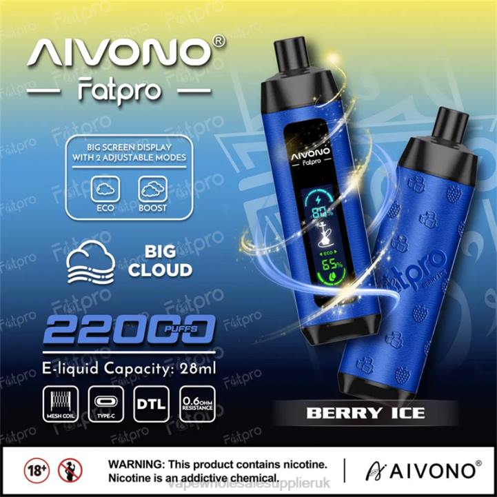 Aivono Fatpro 22000 Berry Ice - LRB410 Vape Wholesale UK