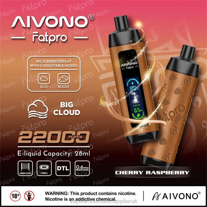 Aivono Fatpro 22000 Cherry Raspberry - LRB44 Vape Wholesale Near Me