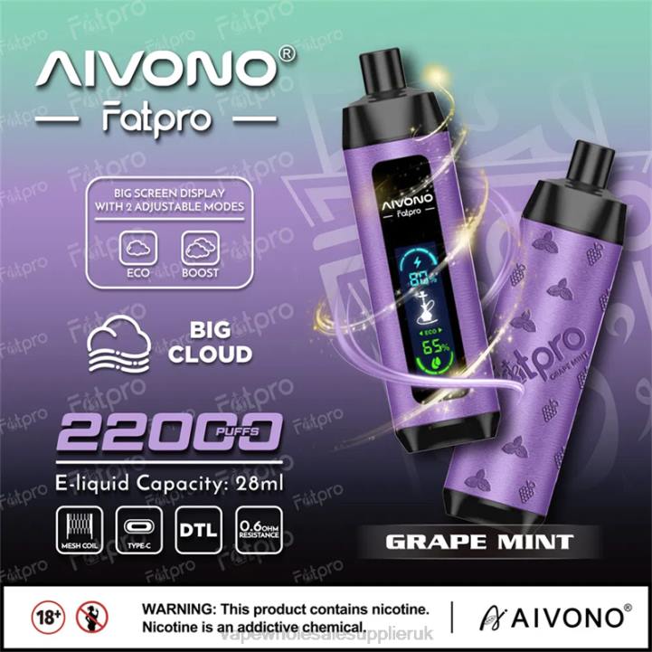 Aivono Fatpro 22000 Grape Mint - LRB42 Vape Wholesale Supplier