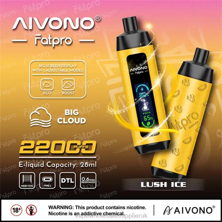 Aivono Fatpro 22000 Lush Ice - LRB43 Vape Wholesale Supplier UK