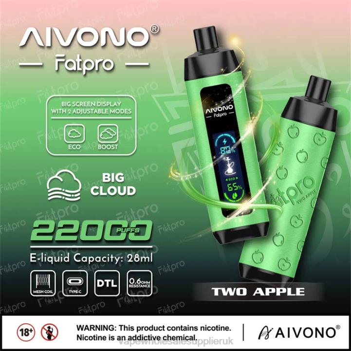 Aivono Fatpro 22000 Two Apple - LRB41 Vape Wholesale UK