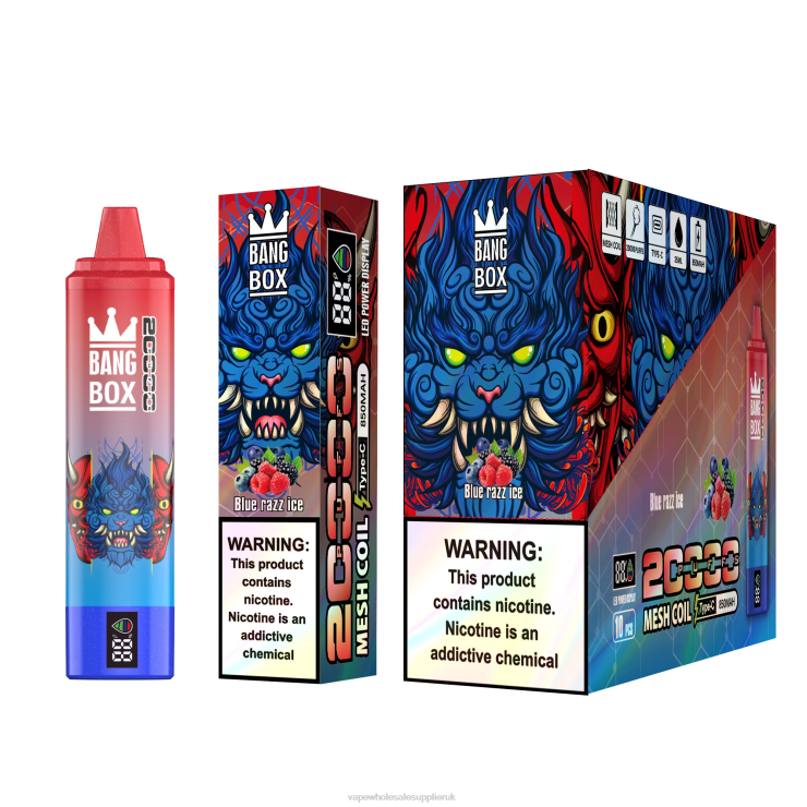 Bang Box 20000 222V859 - Vape Wholesale Uk Blue Razz Ice