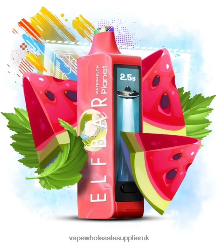 Elf Bar Planet 25000 - 26X0TV12 Watermelon Vape Wholesale Supplier UK