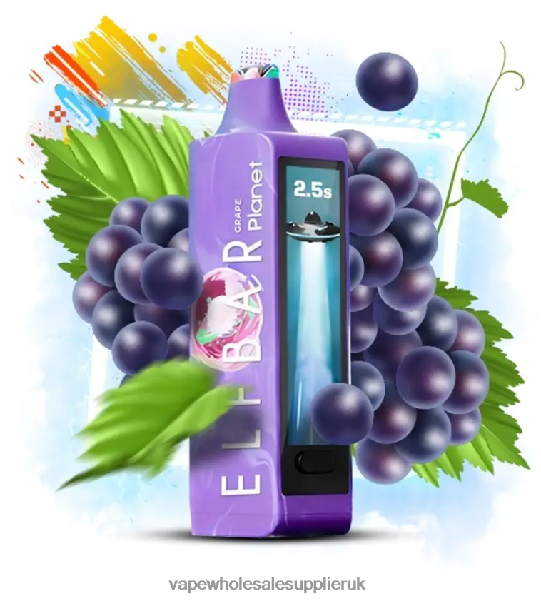 Elf Bar Planet 25000 - 26X0TV13 Grape Vape Wholesale Near Me