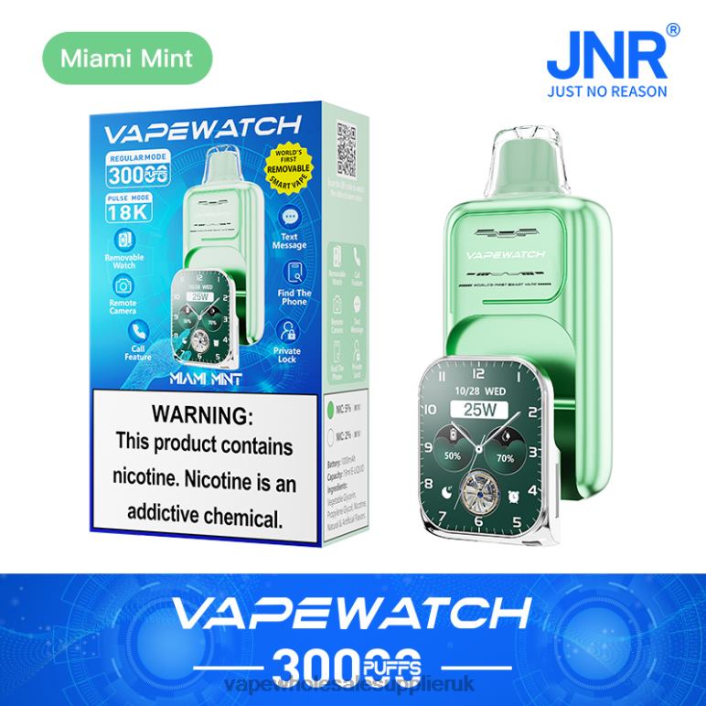 Vape Wholesale Supplier UK 26L0V8 - JNR Vape Watch Miami Mint