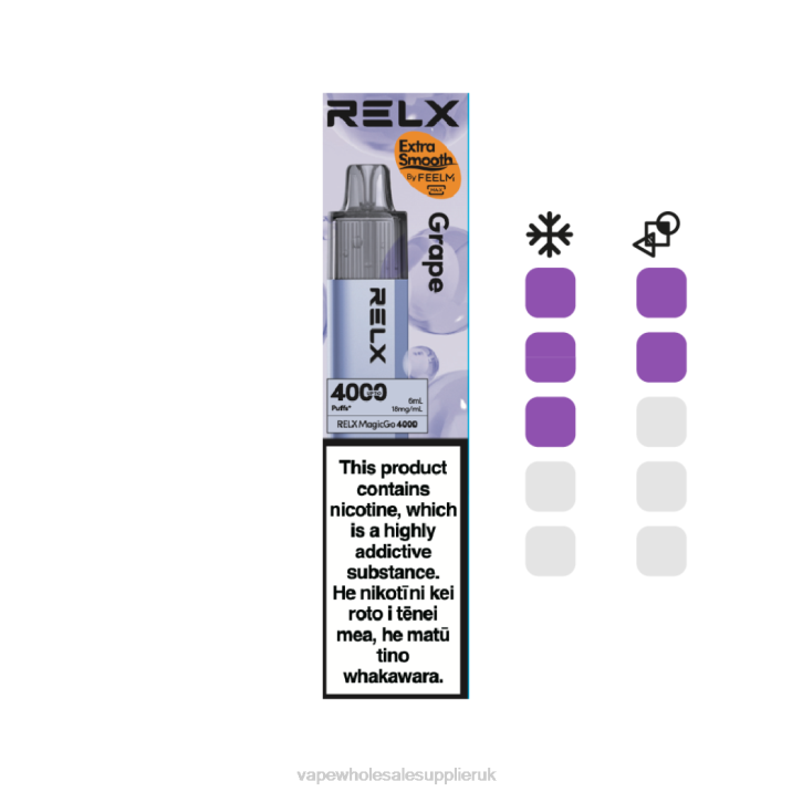 Vape Wholesale Birmingham 82426 - Grape RELX MagicGo 4000 Disposable Vape