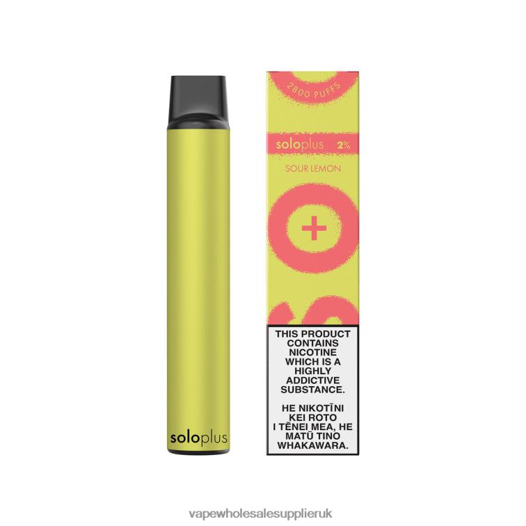 Vape UK Wholesale 884R036 - Solo Plus Disposable Vape Sour Lemon