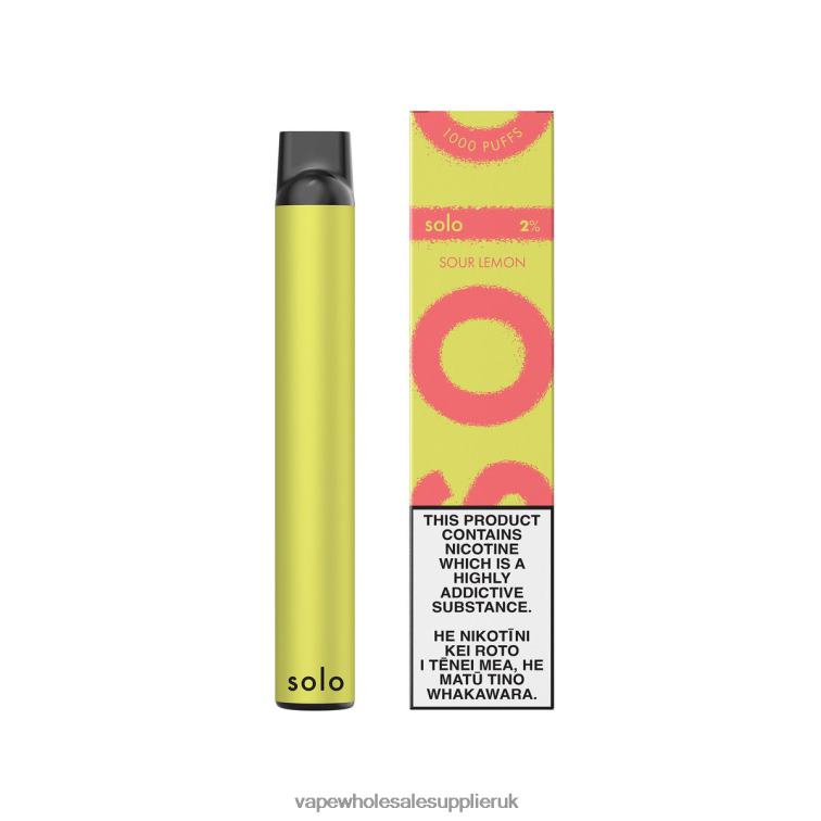 Vape Wholesale Supplier UK 884R012 - Solo Disposable Vape Sour Lemon