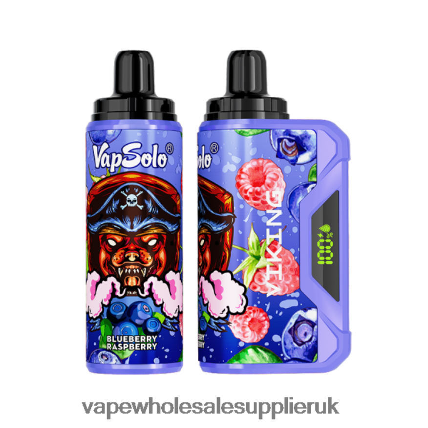 Vape Wholesale Birmingham 0R6DD8132 Vapsolo VIKING Disposable Vape Blueberry Raspberry