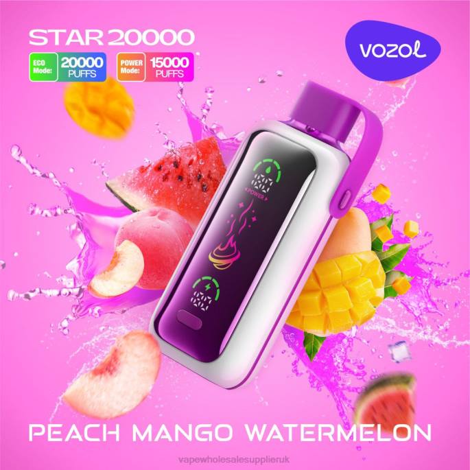 VOZOL STAR 20000 P4T816 PEACH MANGO WATERMELON Vape Wholesale Supplier