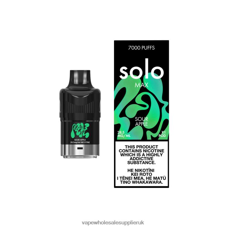 Electronic Cigarette Wholesale 884R080 - Solo MAX Pod Sour Apple