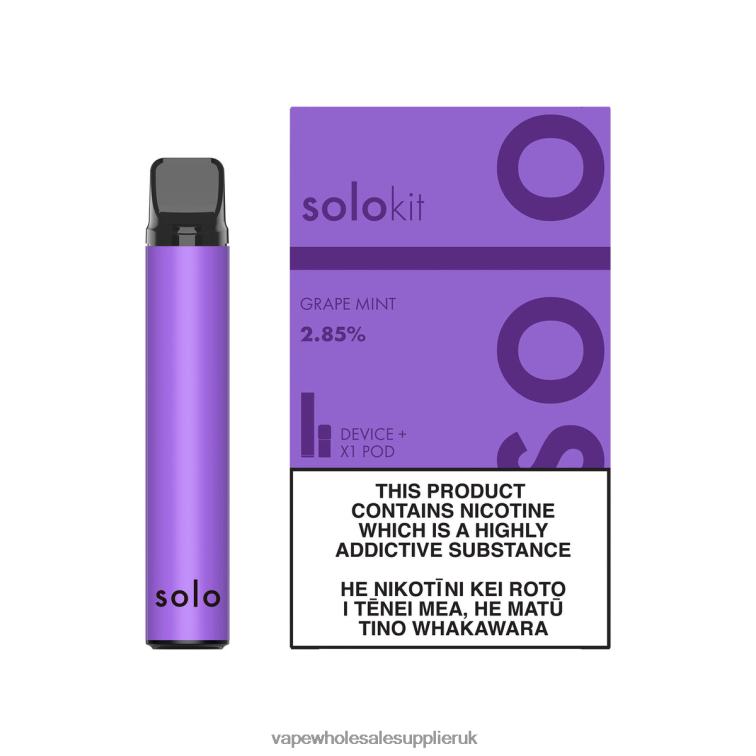 Vape UK Wholesale 884R045 - Solo Pod Kit Grape Mint